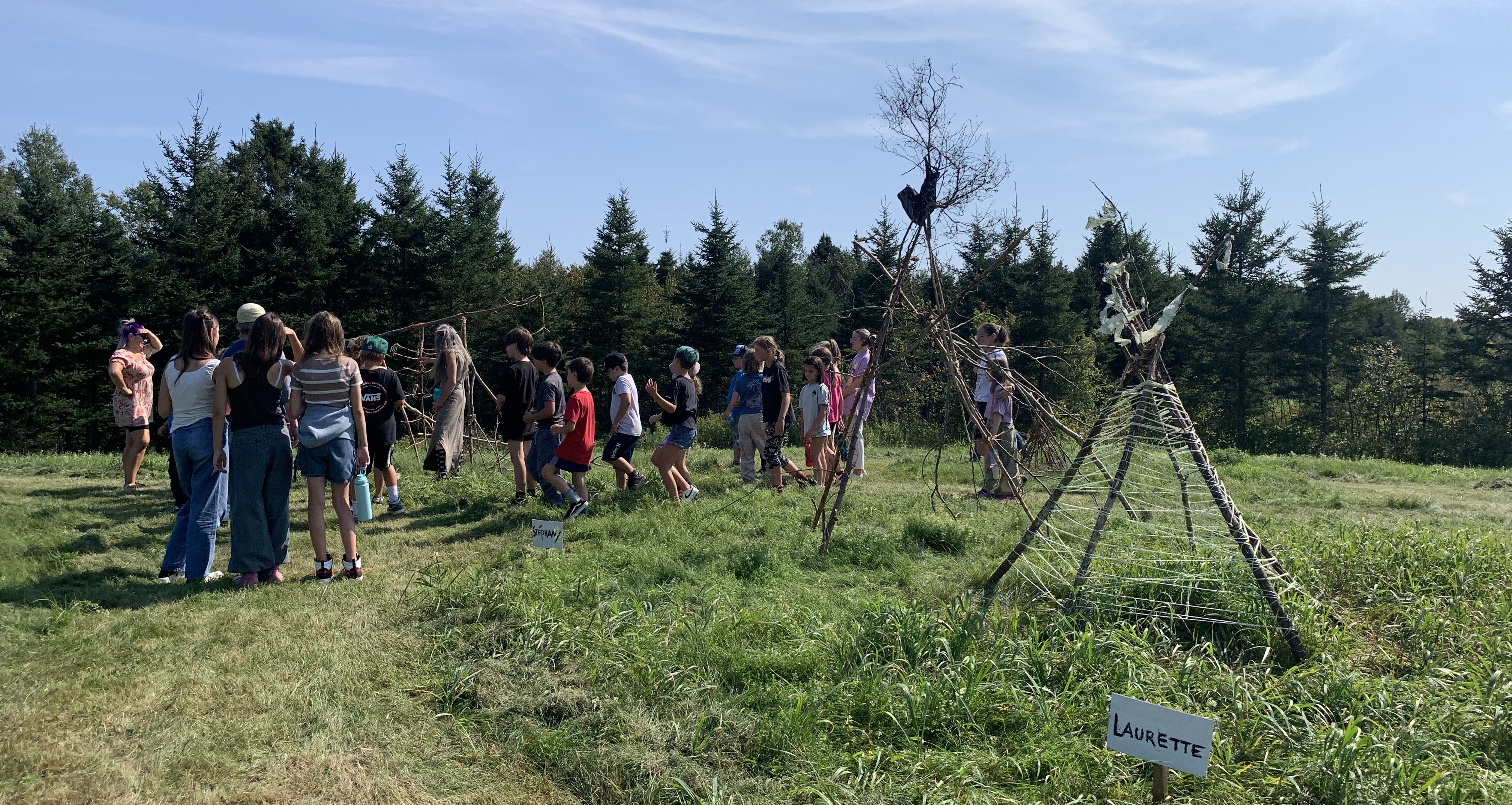 Atelier CHAMP DE VISION , visitedes élèves de l'École St-Jean de Bégin